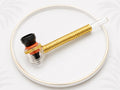 Premium clear glass hammer pipe with stable base