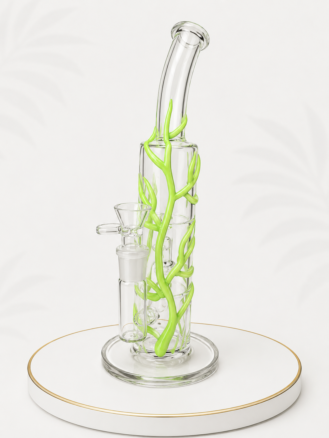 Three-percolator glass bong